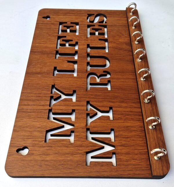 My Dream Carts My Life My Rules Motivational Quotes Wooden Key Holder for Wall, Keys Stand, Wall Key Hanger for Home Decor, Key Chain Organizer, Wood Wall Mounted Key Holders...