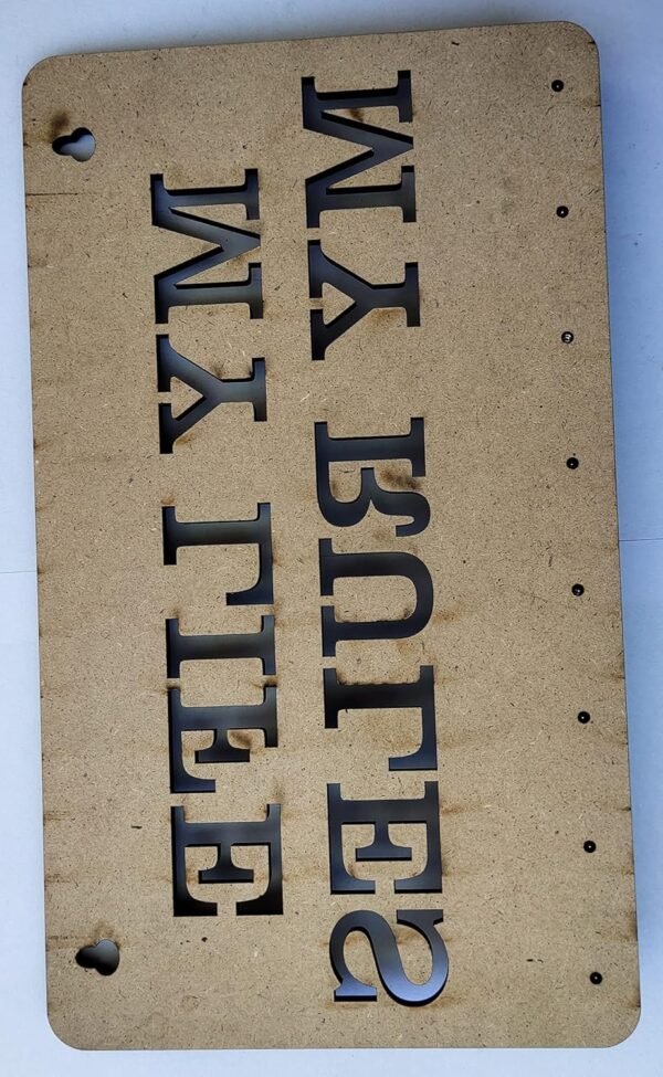 My Dream Carts My Life My Rules Motivational Quotes Wooden Key Holder for Wall, Keys Stand, Wall Key Hanger for Home Decor, Key Chain Organizer, Wood Wall Mounted Key Holders...